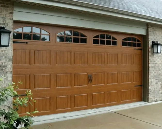 Custom Wood Garage Door with Windows