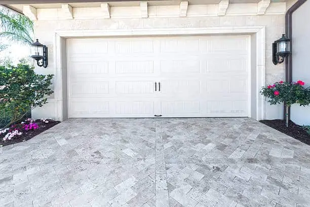 Brand new house with an empty garage