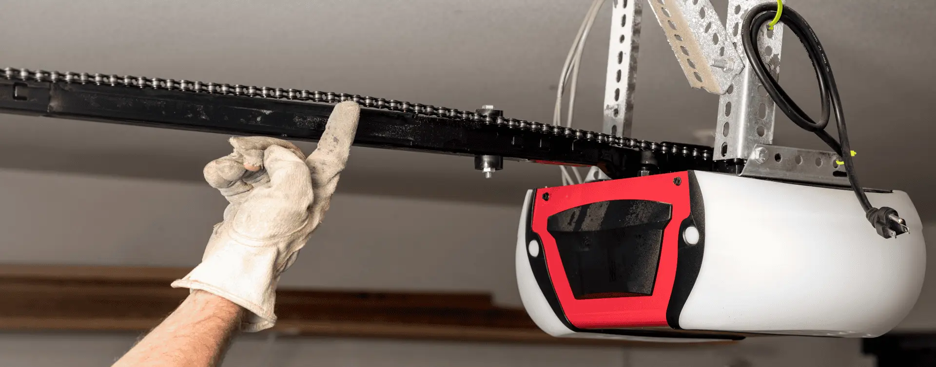 Close up of a garage door motor. Garage Door Opener Repair.