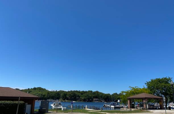 Marina near Pentwater Lake in Pentwater, MI