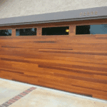 Modern Wood Grain Garage Doors